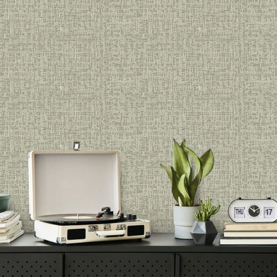 Atomic Weave Pale Green Wallpaper