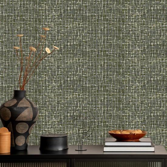 Tejido atómico Fondo de pantalla Olive Slate