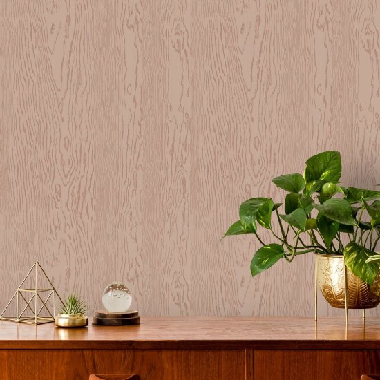 Urban Timber Clay Brown Wood Wallpaper