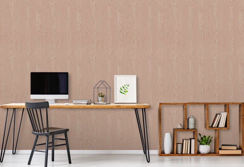 Urban Timber Clay Brown Wood Wallpaper