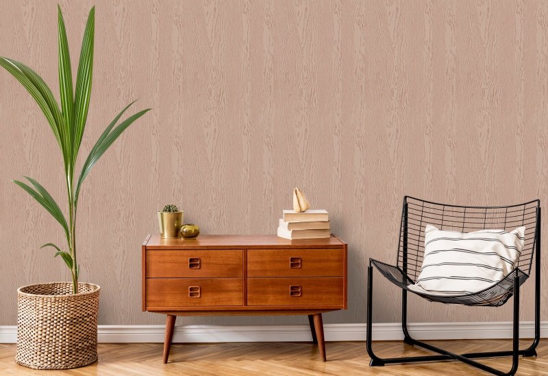 Legname urbano Carta da parati in legno Clay Brown