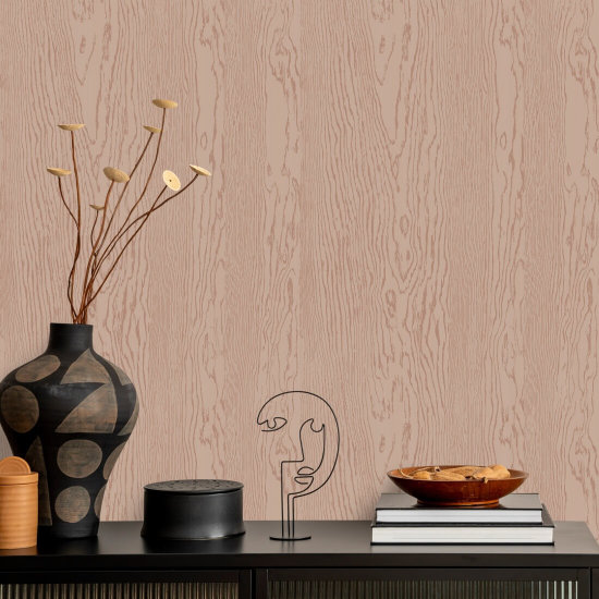 Bois urbain Papier peint en bois Clay Brown