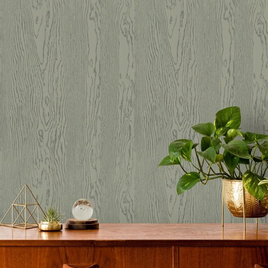 Bois urbain Papier peint Sage Green Wood