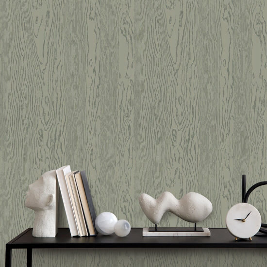 Urban Timber Sage Green Wood Wallpaper