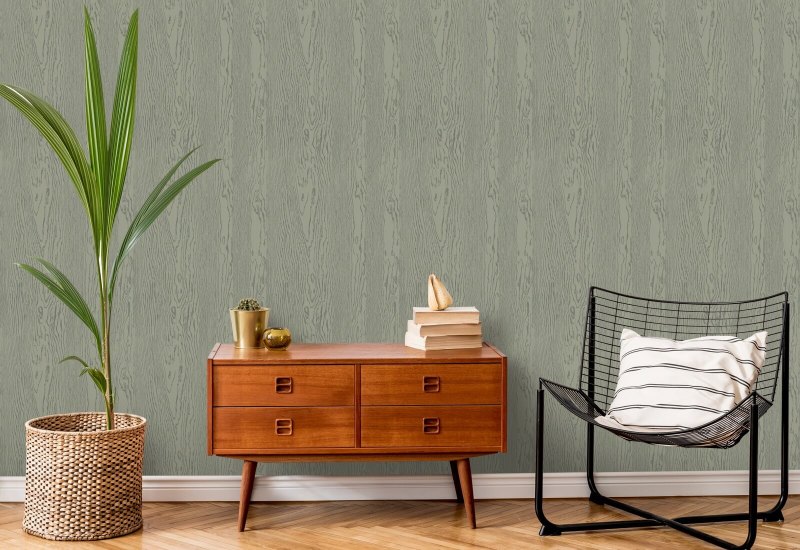 Bytømmer Sage Green Wood Baggrund