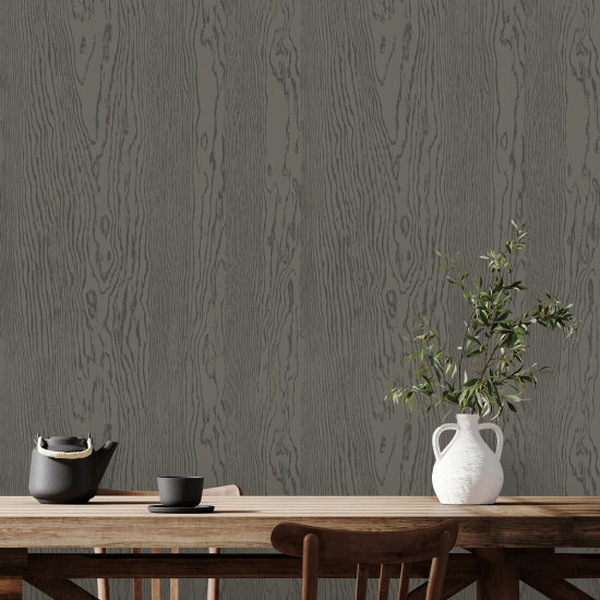 Urban Timber Dark Oak Wood Wallpaper