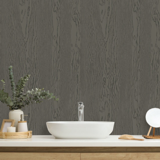 Urban Timber Dark Oak Wood Wallpaper
