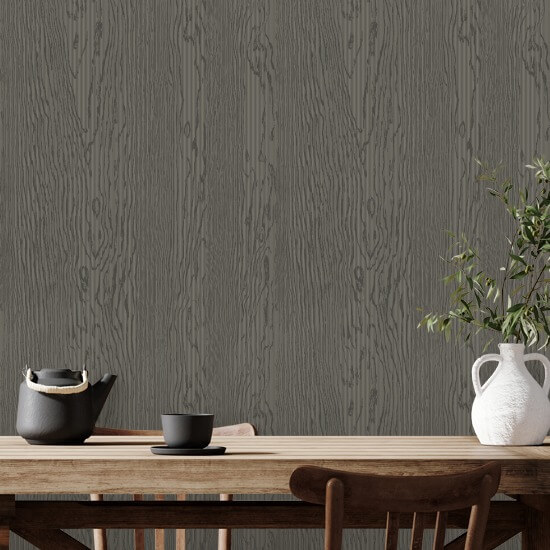 Urban Timber Dark Oak Wood Wallpaper