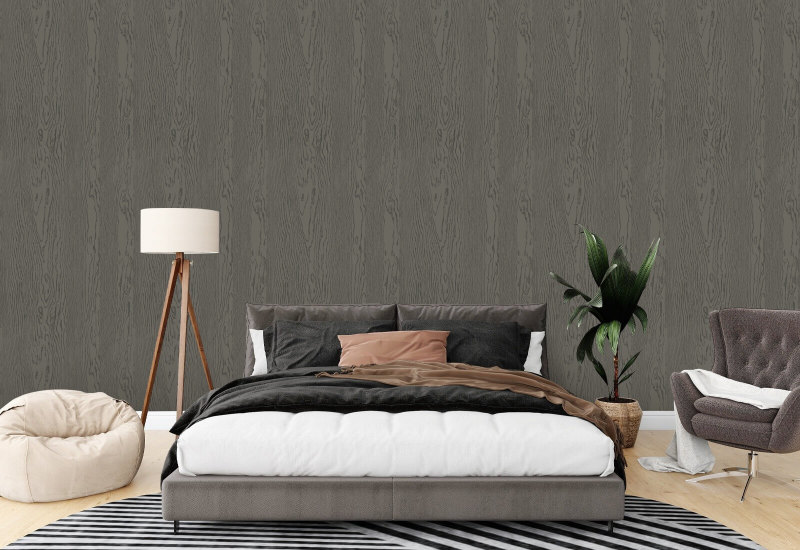 Urban Timber Dark Oak Wood Wallpaper