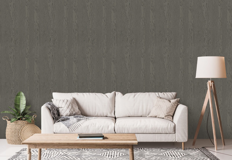 Urbanes Holz Tapete aus dunklem Eichenholz