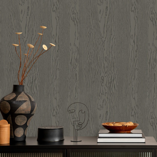 Urban Timber Dark Oak Wood Wallpaper