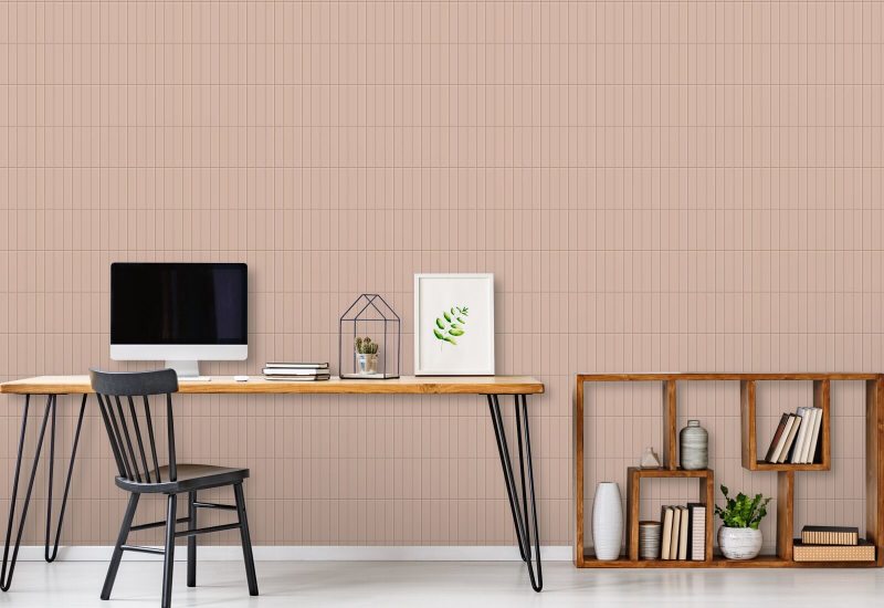 Tall Tiles Soft Blush Wallpaper