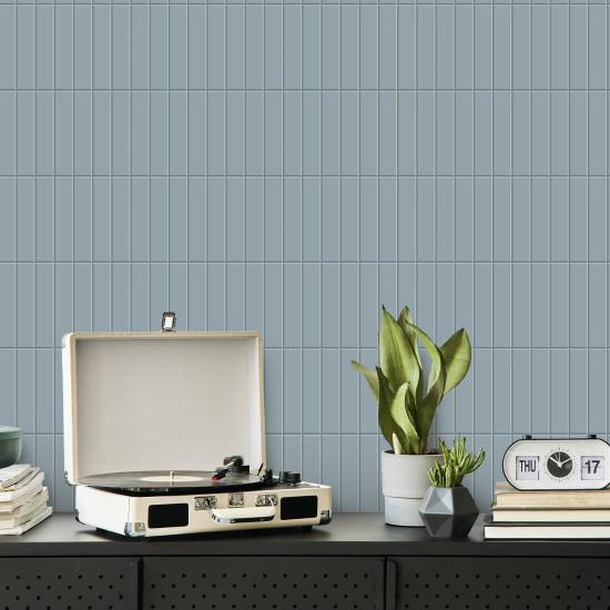 Hoge tegels Blue Glaze Behang