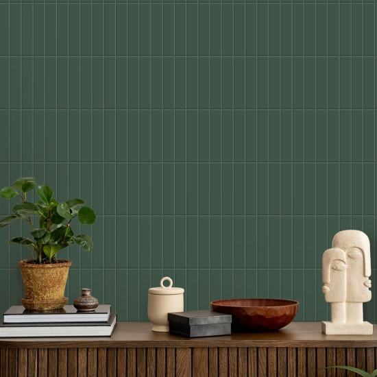 Tuiles hautes Papier peint Forest Green