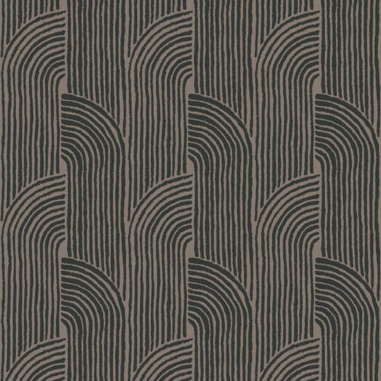 Woven Arcs Cocoa Brown Wallpaper