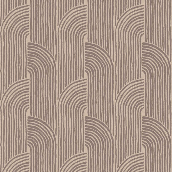 Woven Arcs Walnut Wallpaper