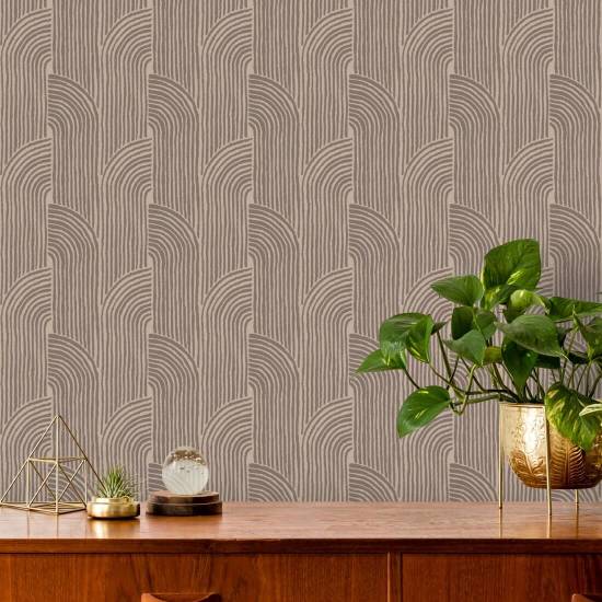 Arcs tissés Papier peint Walnut