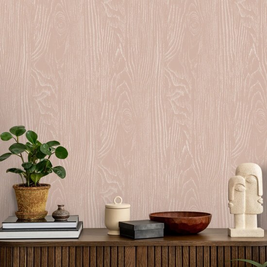 Madeira sintética Papel de parede Blush Wood