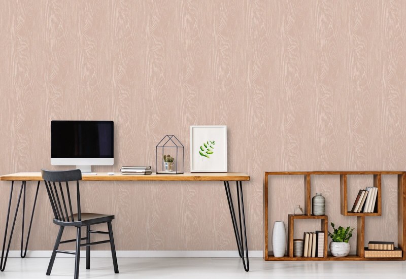 Holzmaserung in Holzoptik Tapete Blush Wood