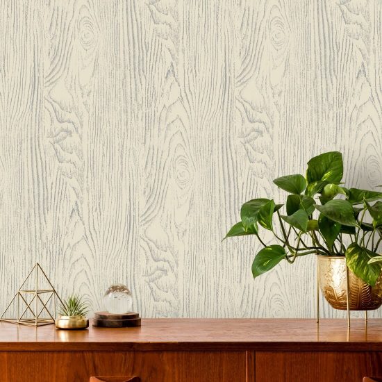 Faux Bois Woodgrain Vaaleanharmaa keltainen puu taustakuva