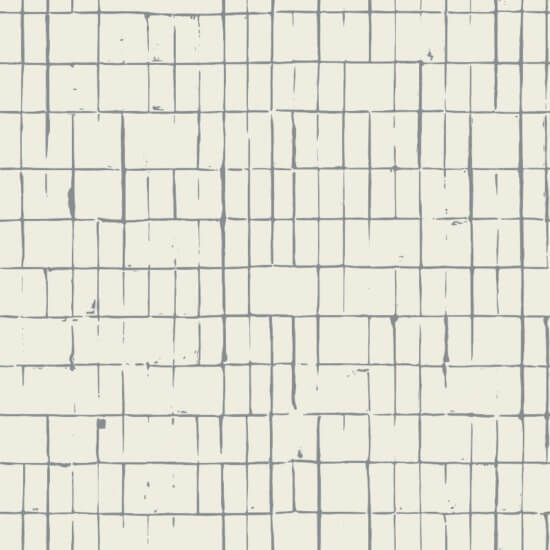 Fractured Grid Blue Cream Wallpaper