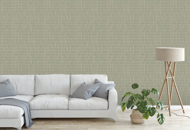 Grade fraturada Papel de parede Sage