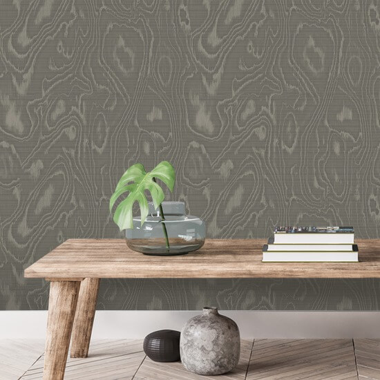 Burlwood Gray Brown Wood Wallpaper