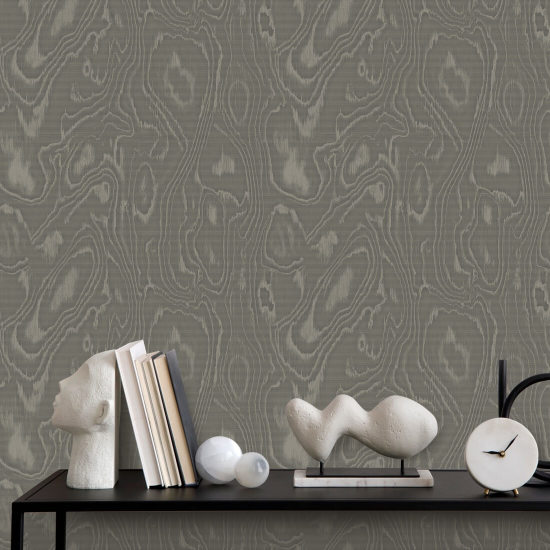 Burlwood Gray Brown Wood Wallpaper