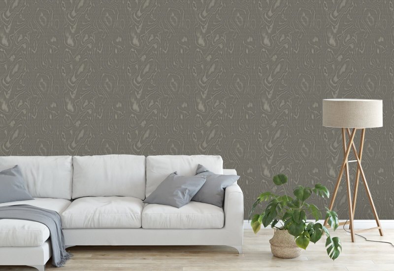 Burlwood Papel pintado de madera marrón gris