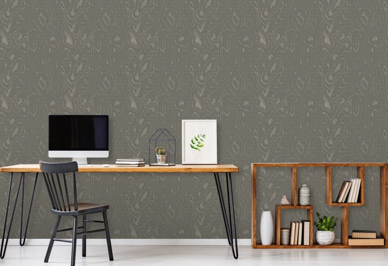 Burlwood Gray Brown Wood Wallpaper