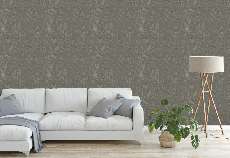 Burlwood Gray Brown Wood Wallpaper