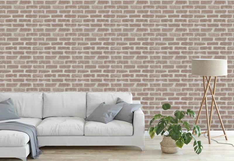 Bucktown Papier peint Faded Clay Brick
