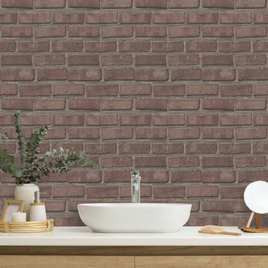 Pulaski Tapete Dusty Red Brick