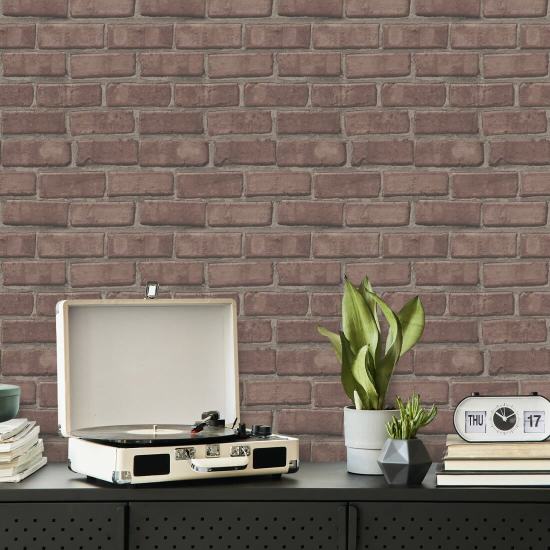 Pulaski Papel pintado Dusty Red Brick