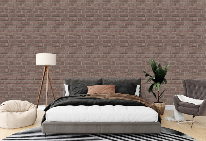Pulaski Papel de parede Dusty Red Brick