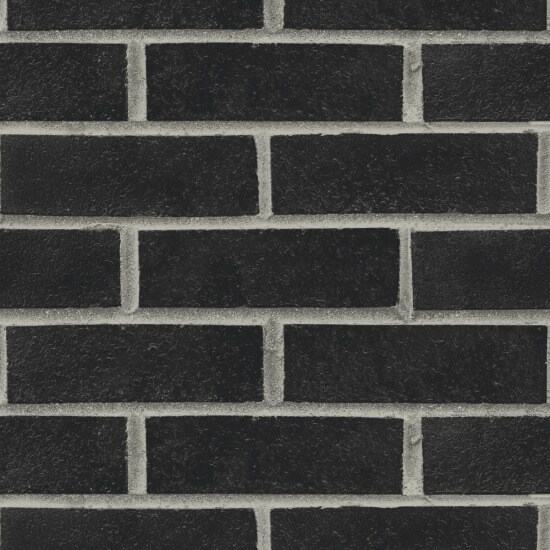 Subway Black Brick Wallpaper