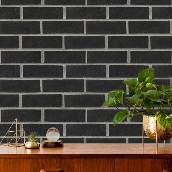 Métro Papier peint Black Brick