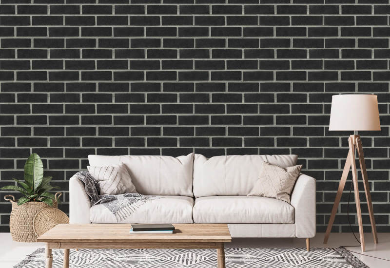 Métro Papier peint Black Brick