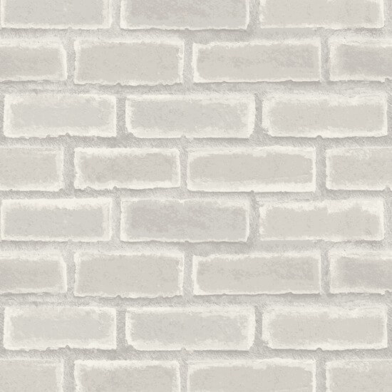 Wrigley Chalk White Brick Wallpaper