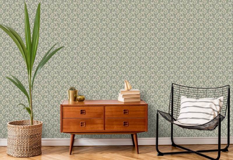 Spina e fiore Carta da parati floreale con agave