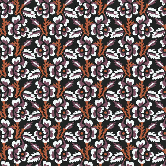 Thorn & Blossom Autumn Noir Floral Wallpaper