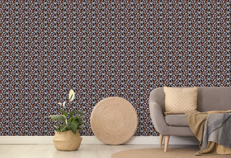Thorn & Blossom Autumn Noir Floral Wallpaper