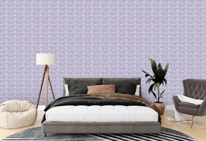Dorn & Blossom Fliederfarbene Amethyst-Blumentapete