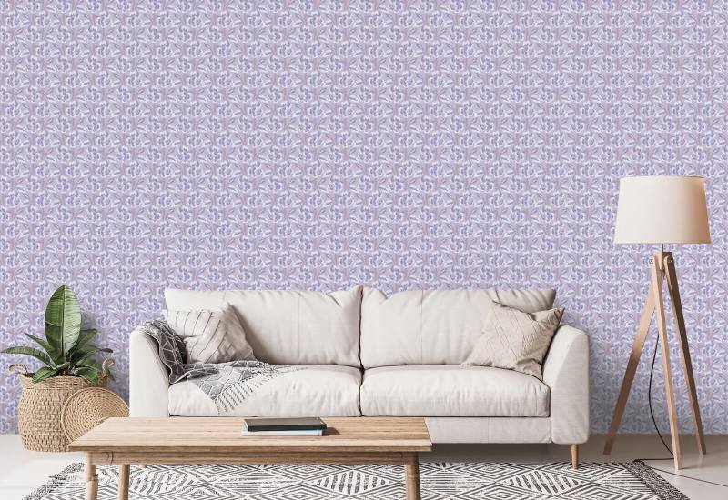 Épine et fleur Papier peint floral lilas et améthyste