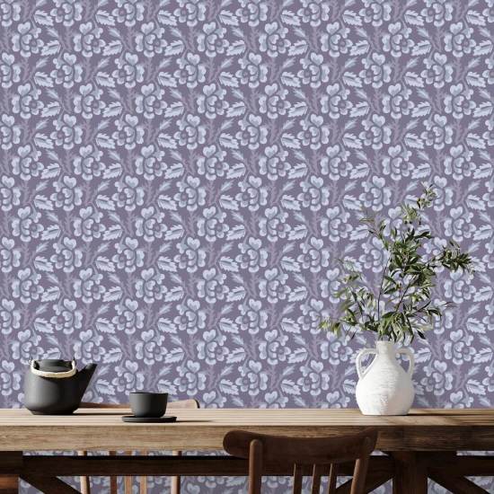 Thorn & Blossom Violet Indigo Floral Wallpaper
