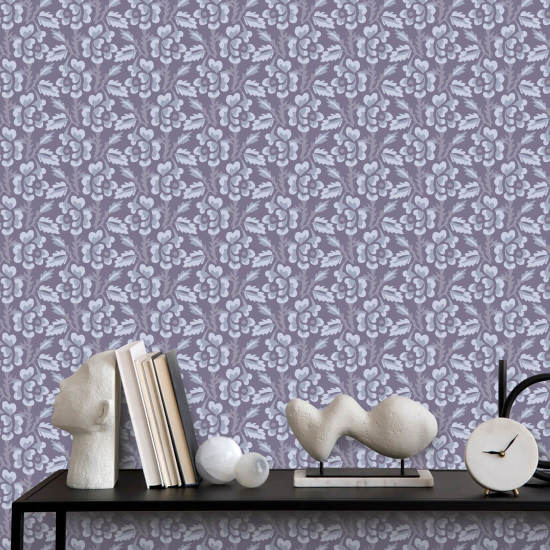 Thorn & Blossom Violet Indigo Floral Wallpaper