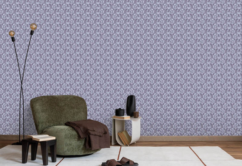 Dorn & Blossom Violette Indigo-Blumentapete