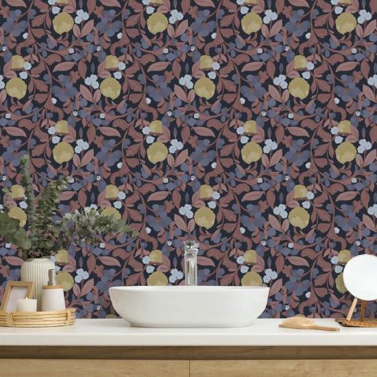 Bosque em brotamento Papel de parede floral Midnight Garden