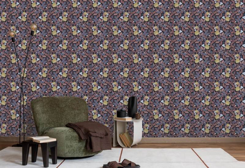 Bosquet en herbe Papier peint floral Midnight Garden
