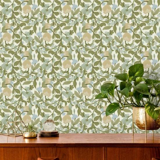 Budding Grove Vintage linnen bloemenbehang